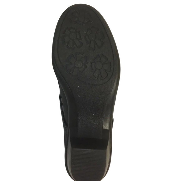 Easy Street Comfort Wave Chicago Faux Black Leather Slip On Mary Jane Clogs 6M - Picture 8 of 8
